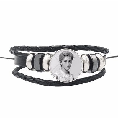 

Nct 127 Combination Bracelet Leather Braided Bracelet Fan Collection or Support Accessories Unisex