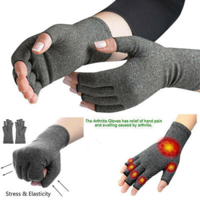 

Copper Compression Gloves Fingers Arthritis Joint Pain Carpal Tunnel Brace US