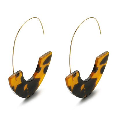 

Fashion Multi-Color Acrylic Acetic Acid Drop Earrings for Women Girl Personality Statement Simple Geometric Pendant Earrings