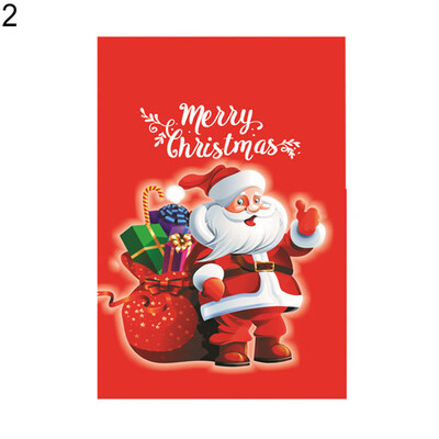 

30x45cm Merry Christmas Santa Claus Mini Garden Flag Xmas Party Banner Decor
