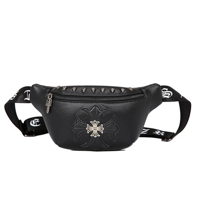 

Fashion chest bag trendy men rivet street chest bag young men&women couples satchel disco bag pockets