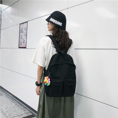 

Solid color ins wind bag female Korean ulzzang high school junior high school students backpack backpack backpack Joker