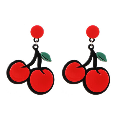 

2019 New Arrival Summer Style Handmade Seed Beads Fruit Lemon Drop Earrings Personality Watermelon Earrings For Woman Party Gift