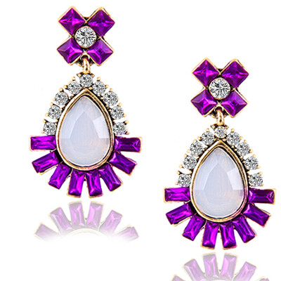 

New design wholesale vintage crystal earrings fashion statement stud earrings for women fashion earrings jewelry e0241hun