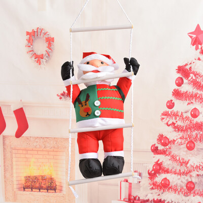 

Gobestart Christmas 60cm Santa Climbing Rope Ladder Xmas Tree Hanging Ornament Party Decor