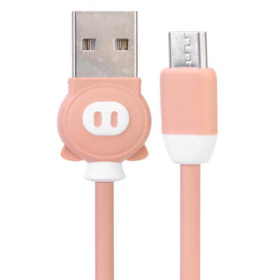 

Cartoon Pig Micro USB Cable Phone 2A Quick Charging Data Cord for Android
