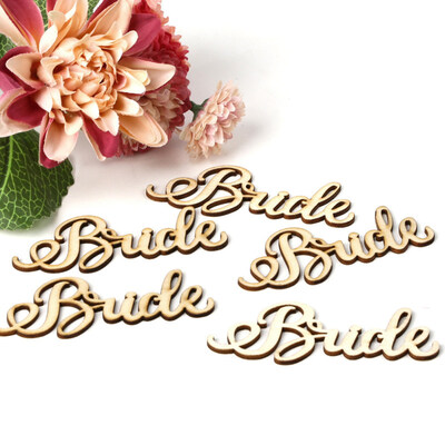 

5Pcs Hollowed Letter Bride Wooden Decoration Wedding Party Photo Studio Props