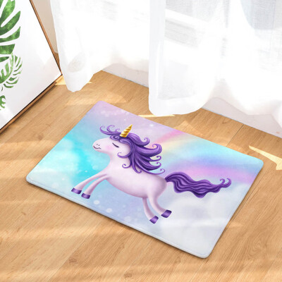 

Home Unicorn Carpet Fancy Cartoon Printed Non-slip Carpet For Living Room Bedroom