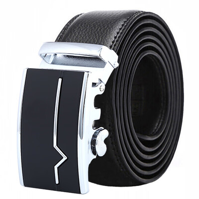 

New 2019 Automatic Buckle Metal brown belt Male Top sale Genuine Leather Belts Men Luxury Famous Brand balck Belt Men