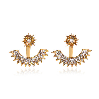 

1Pair Women Dual-Use Starry Multi-Angle Full Of Sun Flower Earrings Jewelry