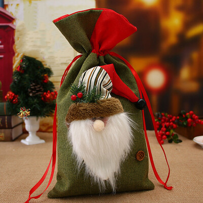 

Christmas Tree Santa Claus Snowman Deer Party Home Gift Candy Bag Decor Parts US