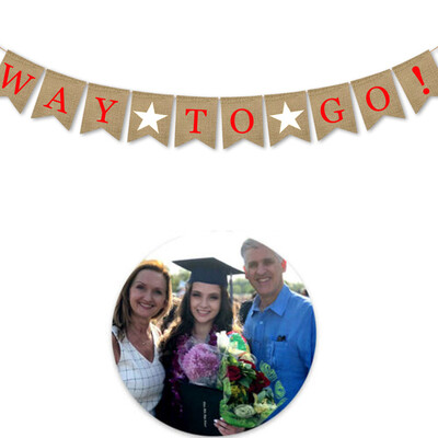 

Gobestart Graduation Bunting Banner Graduation Party Decor Banner Pull Flag