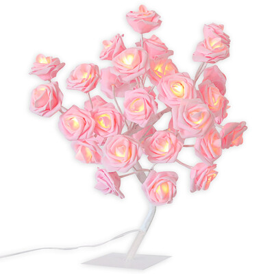 

Siaonvr 24LED Pink Rose Tree Light USB Battery Box Dual Power Supply Mode