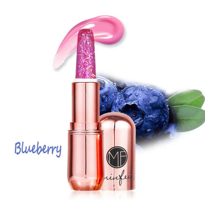 

1pcs Star Crystal Lipstick Diamond Jelly Temperature Change Matte Lipstick Lasting Lip Kit Moisturizing Waterproof 6 Colors