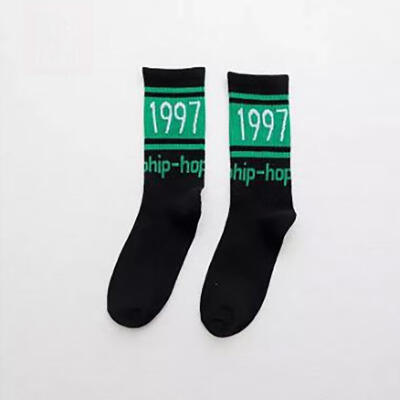 

Unisex Fashion Cotton Novelty Hip-Hop Crew Socks Casual Letter Print Pattern Funny Socks For Men Women