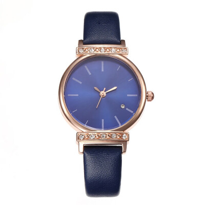 

Best selling simple casual belt watch female models rhinestone inlaid ladies quartz wrist watch