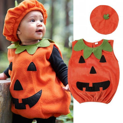 

Cosplay Halloween Baby Kids Pumpkin Suit Top Blouse Dress Fancy Clothes Costumes