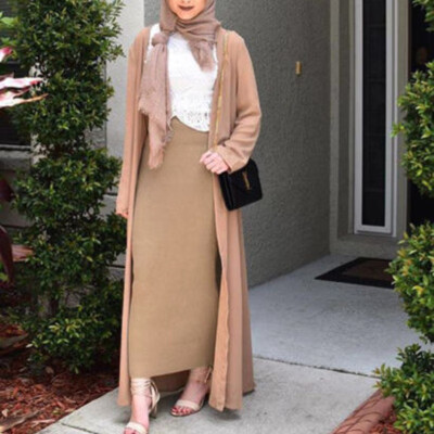 

Muslim Thick Skirt Bodycon Slim High Waist Stretch Long Maxi Womens Pencil Skirt