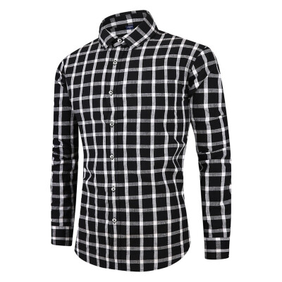 

Tailored Mens Winter Long Sleeve Button Turndown Collar Casual Top Blouse Shirts