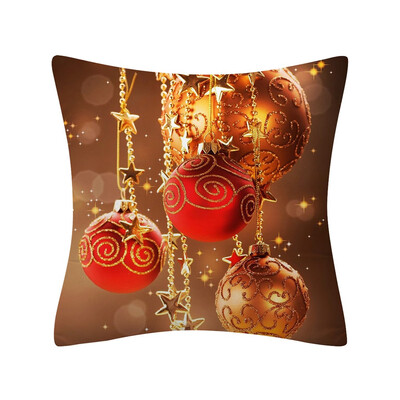 

Tailored Christmas Pillow Case Glitter Polyester Sofa Throw Cushion Cover Home Decor