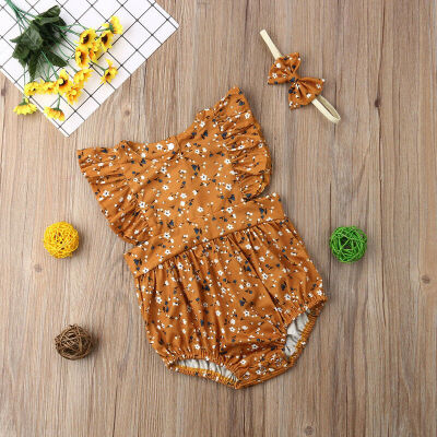 

Toddler Kids Baby LittleBig Sister Floral Romper Bodysuit Party Dress Clothes