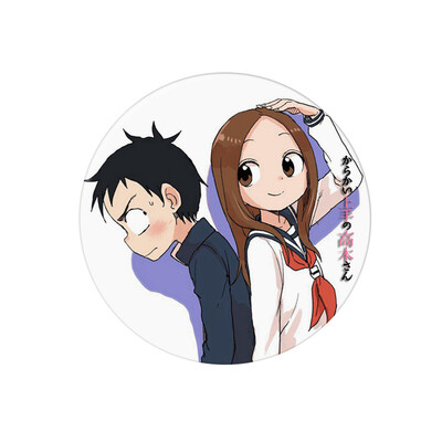 

Ailin Online Teasing Master Takagi-san Brooch 23 inch Japanese Anime Brooch Pin for Clothes Bags Caps&Pencil Cases