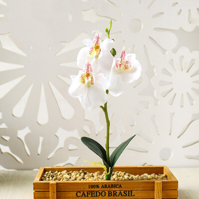 

Artificial Flower Phalaenopsis Floral Fake Potted Plant Bonsai Home Office Decor