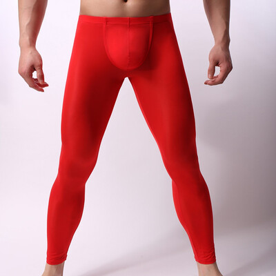 

Tailored Mens Ice Silk Sexy Solid Color Breathable Youth Ice Silk Trousers