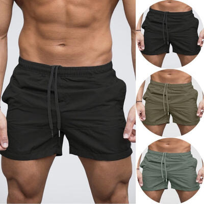 

Men&39s Casual Running Shorts Fitness Gym Crop Pants Sports Jogging Beach Trousers