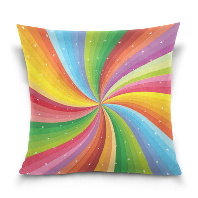 

ALAZA 16 X 16 inch Pillow Case Decorative Cushion Cover Colorful Rainbow Pattern Pillowcase