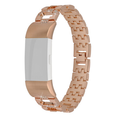 

〖Follure〗Replacement Small Metal Crystal Watch Band Wrist strap For Fitbit Charge 2