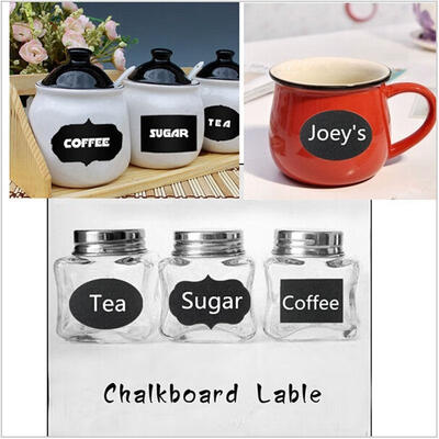 

36pcs Chalkboard Blackboard Chalk Board Stickers Decals Kitchen Jar Labels