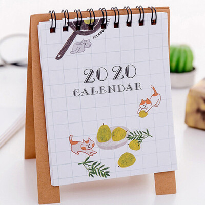 

Siaonvr 2020 Cute Cartoon Mini Table Desk Calendar memorandum Plan Calendar