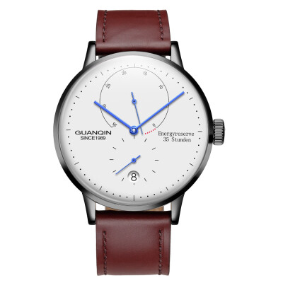 

GUANQIN Business Leather Band Men Automatic Mechanical Watch