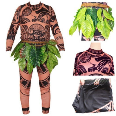 

Moana Maui Tattoo Mens Women Cosplay Costume Halloween Outfits