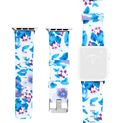 

〖Follure〗Silicone Floral Pattern Strap Replacement Watchband For Apple Watch 4321 3840mm