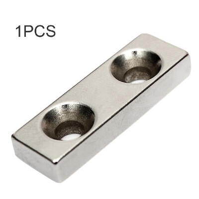 

1pcs N35 Strong Magnety with Two 4mm Holes Block Rare Earth Neodymium Magnety for Refrigerator DIY Craft Scientific&Office Mul