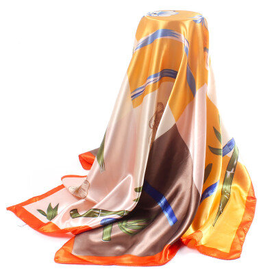 

New printing simulation silk satin scarf Scarf scarf 90cm shawl manufacturers wholesale a generation