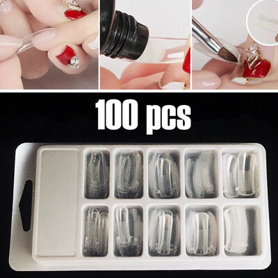 

Toponeto 100pcs DIY Nails Tips False Fake Nails Coffin Nails Tips Nail Art Tool Arcylic