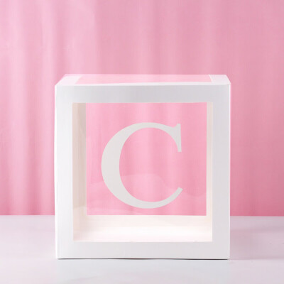 

Toponeto Letter A- Z Transparent Gift Boxes Kid Birthday Baby Shower Party Decoration