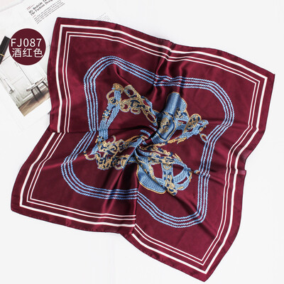 

2018 Europe&the United States high-grade silk satin scarf female spring&autumn silk professional square scarf wholesale FJ087
