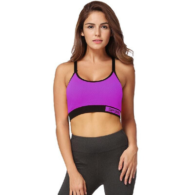 

Fashion Women Sports Bra Wireless Adjustable Straps Detachable Pads Top Stretchy Gym Fitness Bra
