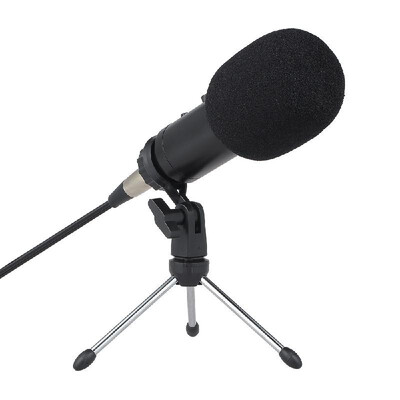 

Professional Condenser Microphone Studio Sound Microphone Recording Broadcasting Sound Card Earphone Port with Reverberation Echo