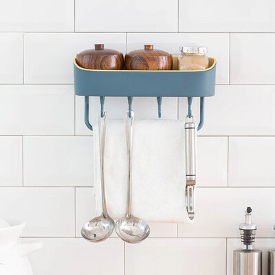 

Toponeto Punch-Free Plastic Bathroom Shelf Shower Shampoo Holder Storage Rack Organizer