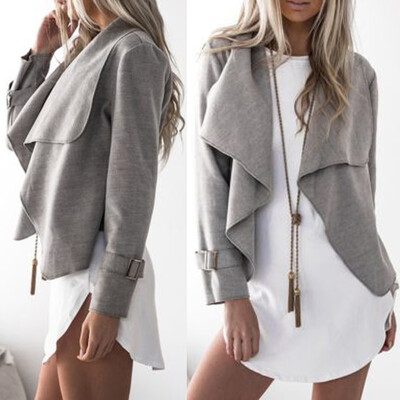 

Womens Fashion Slim Solid Suit Blazer Jacket Coat Casual Cardigan Tops Outwear
