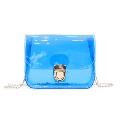 

Tailored Womens Fashion Transparent Shoulder Bag Jelly Messenger Bag Solid Color Handbag