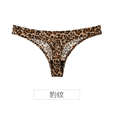

Seamless cotton underwear&underpants with leopard print T-shaped pants free of freight