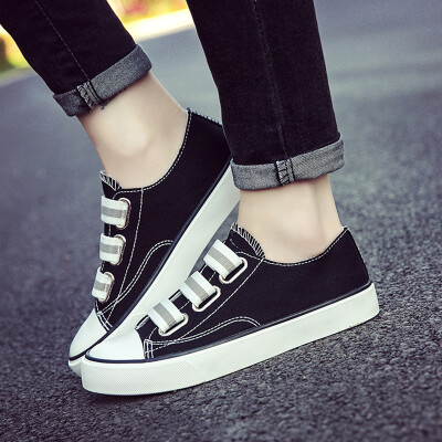 

New canvas shoes in spring 2019 student Korean cloth shoes 100 trendy shoes one foot pedal lazy casual cloth shoes