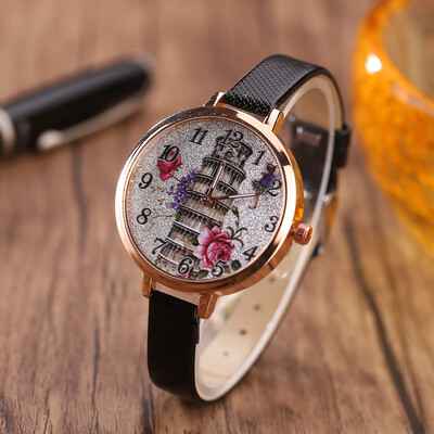 

Silver Pisa Leaning Tower Lady Personality Digital Quartz Watch