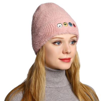 

Tailored Fashion Women Curling Baseball Cap Hat Winter Warm Thickened Knitted Ball Cap